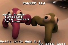Powder 114 (Homebrew) — Title screen